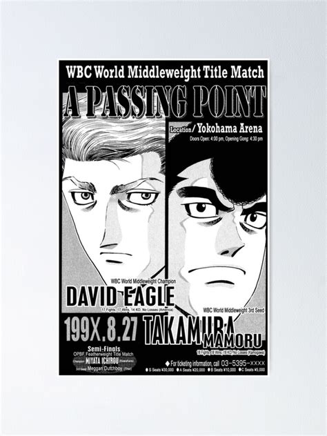 "Hajime no Ippo Poster Takamura Mamoru vs David Eagle Fight" Poster for ...