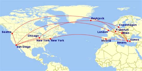 American Airlines Flight Route Map