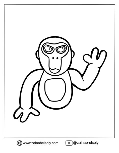 Gorilla Tag Free coloring page