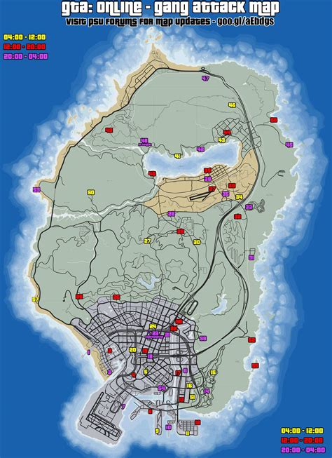 GTA: Online Gang Attack Map | PlayStation Universe