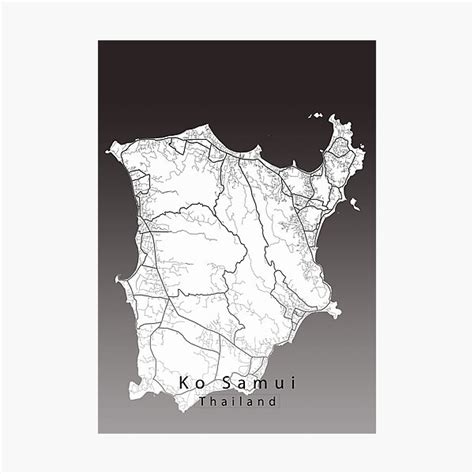 "Ko Samui Thailand Island Map" Photographic Print for Sale by Robin-Niemczyk | Redbubble