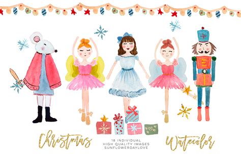 Nutcracker Clip Art, Christmas ballet illustration By Sunflower Day Love | TheHungryJPEG