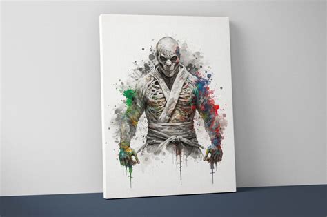 Jiu Jitsu Skeleton Fighter Mounted Canvas BJJ Wall Art - Etsy