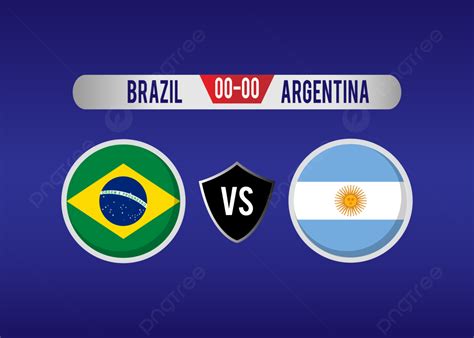 Argentina Vs Brazil Soccer Score Board In Blue Background, Argentina Vs Brazil, Background ...