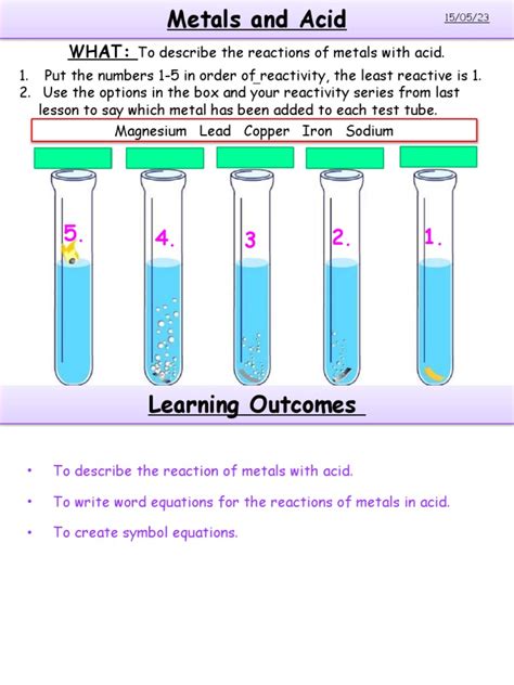 Metals and Acid | PDF