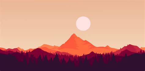 Sunset Mountain Forest by SimpleSkulduggery on DeviantArt