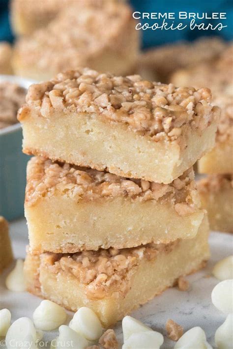 Creme Brulee Cookie Bars - Crazy for Crust