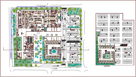 300 bed hospital floor plan dwg file - Cadbull