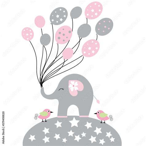 baby elephant vector illustration Stock Vector | Adobe Stock