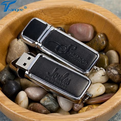 10PCS/LOT Trangee Black Leather USB Flash Drive 4GB 8GB 16GB 32GB 64GB USB 2.0 Flash Stick Free ...