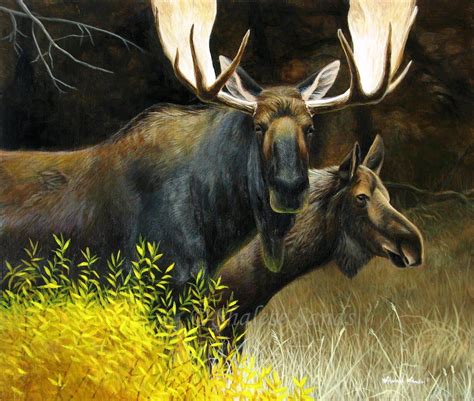 Pin by Terry Roberts on Ungulata | Moose painting, Wildlife art, Forest and wildlife