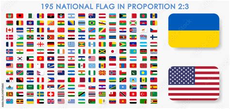 All national flags of the world with names - high quality vector flag ...