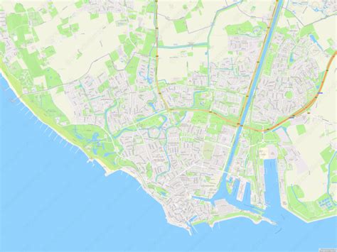 Vlissingen - Modern Atlas Vector Map | Boundless Maps