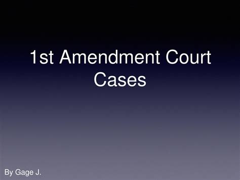 1st Amendment Court Cases - ppt download