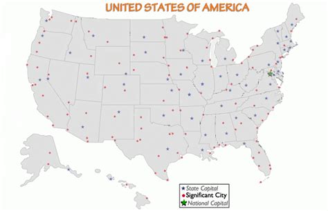 Customize a geography quiz - USA major cities | Lizard Point