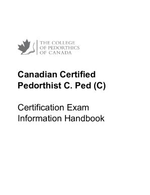 Fillable Online Canadian Certified Pedorthist C. Ped (C) Certification ...