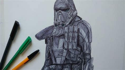 Death Trooper Drawing - Rogue One: A Star Wars Story - YouTube