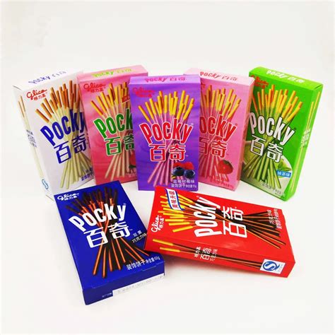 7 flavors/pack 385g Japan Imported Food Pocky Chocolate Match Green Tea ...