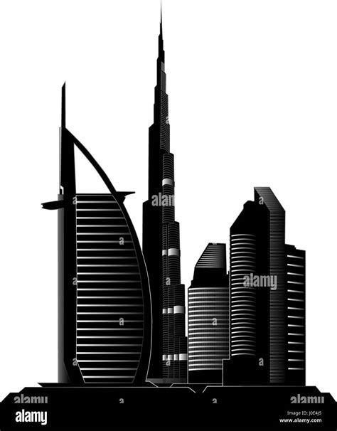 Dubai Skyline Silhouette