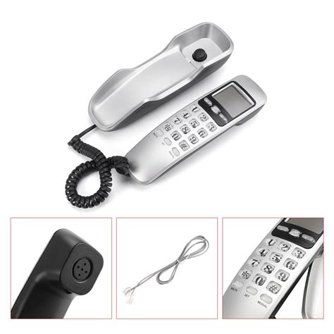 Wall Mount Corded Phone Telephone Home Office Desktop Phone Caller ID ...