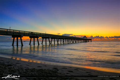 Deerfield Beach Fishing Pier Sunrise Deep Colors – HDR Photography by ...