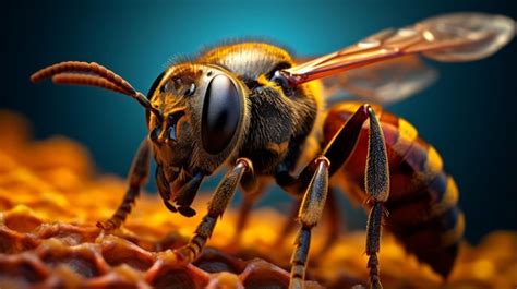 Premium AI Image | Hyperrealistic Scifi Image Wasp Under The Microscope