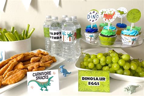 Dinosaur Birthday Party Food Ideas | Dinosaur Themed Party Printables | Dinosaur … | Dinosaur ...