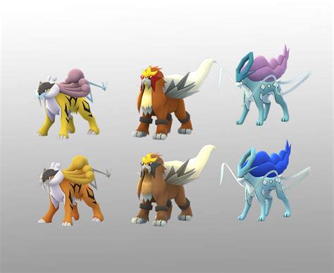 Shiny Legendary Beasts assets found in the game. : r/pokemongo