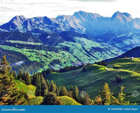 Look at the Peaks of the Alpine Mountain Range Alpstein Stock Photo - Image of hiking ...