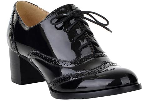 Women's Oxford Dress Pumps WGWJM-Patent Leather-Mid-heel-Hallowmas Shoes