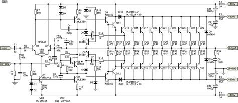 800W Audio Amplifier with MOSFET - Schematic Design