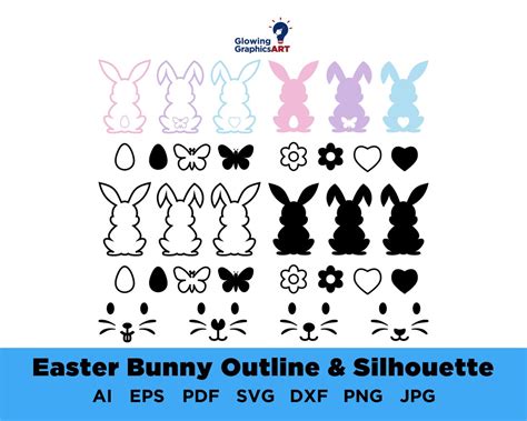 Easter Bunny Svg, Bunny Svg, Easter Svg, Bunnies SVG Rabbit Svg, Bummy ...