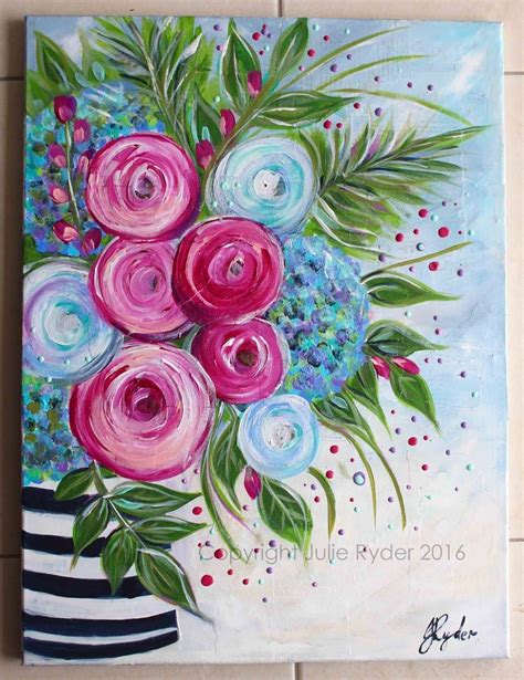 Arte Floral, Floral Art, Painting Projects, Painting Crafts, Painting & Drawing, Painting ...