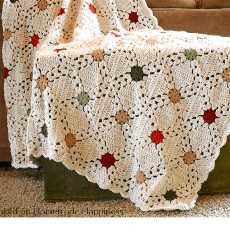 10 Christmas Blanket Crochet Patterns - OTH ByChrissy