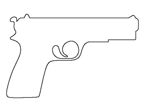 Pistol pattern. Use the printable outline for crafts, creating stencils, scrapbooking, and more ...