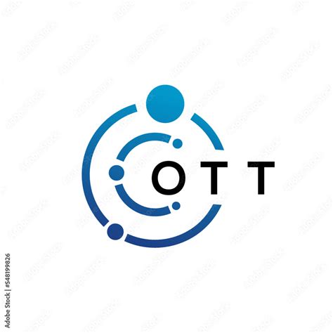 OTT letter technology logo design on white background. OTT creative ...