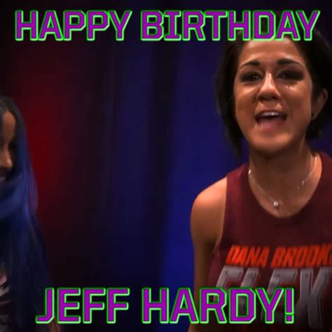 Sasha Banks and Bayley wishes Jeff Hardy a Happy Birthday 🎂 : r/TheLegitBoss