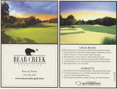 Bear Creek Golf Club - East Course - Course Profile | Course Database