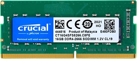 Crucial 16GB DDR4 SDRAM Memory Module - for Notebook - 16 GB - DDR4 ...