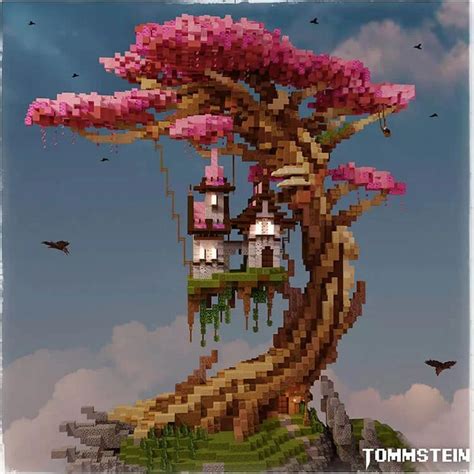 20 Minecraft Cherry Blossom Builds - Mom's Got the Stuff | Minecraft cottage, Minecraft tree ...