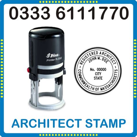 Architect Stamp Price in Pakistan | Rubber Stamp