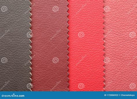 Leather Samples Of Colors For Design As Background, Closeup Stock Photo ...