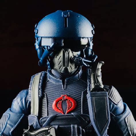 GA0241 (Enemy Blue) 1:12 Low Altitude Flight Helmet great for Cobra, G.I. Joe Classified, Cobra ...