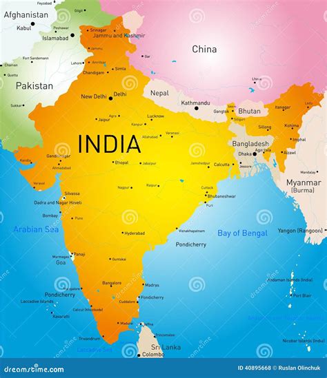 India Map Country State Sikkim, Vector Template | CartoonDealer.com ...