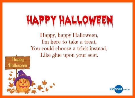 Printable Activities - Poems For Kids - Halloween