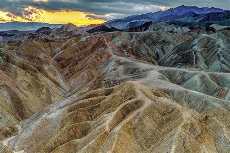 Winter Storm Sunrise at Zabriskie Point, Death Valley NP, USA Photograph by Doug Holck - Fine ...