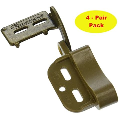 BP2606-BB 1/2" Overlay Knife Cabinet Hinge, Burnished Brass 4 Pair Pack ...