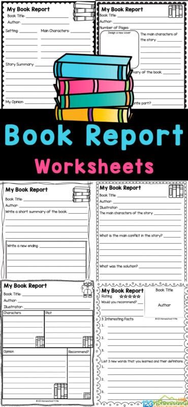 FREE Printable Book Report Worksheets and Template Form