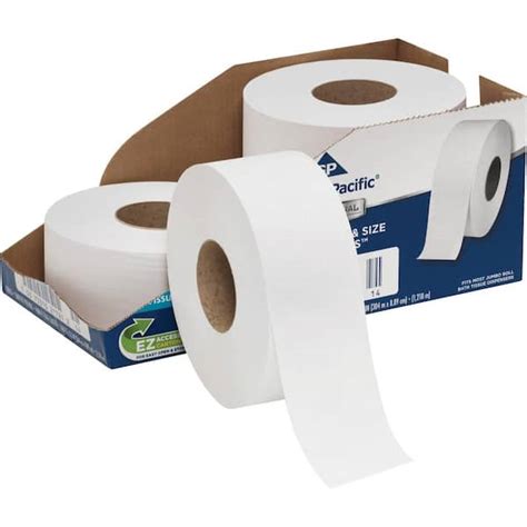 Scott 1-Ply White Jumbo Roll Commercial Toilet Paper (12-Rolls Per ...