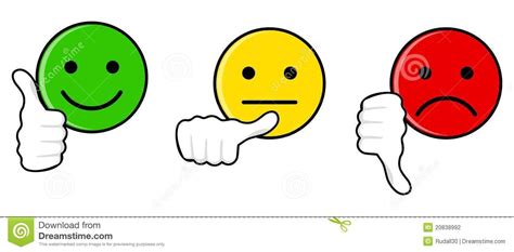 four different colored smiley faces with thumbs up